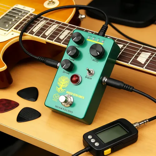 Pedal De Guitarra Mosky Green Screamer De 4 Modos Overdrive Boost