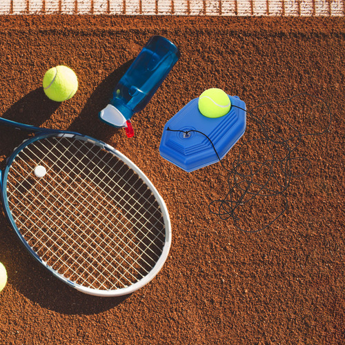 1 Juego De Equipo De Práctica De Tenis Trainer Con Pelota Pa