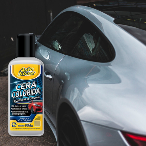 Cera Colorida Prata Automotiva 140g- Realce A Cor Seu Carro