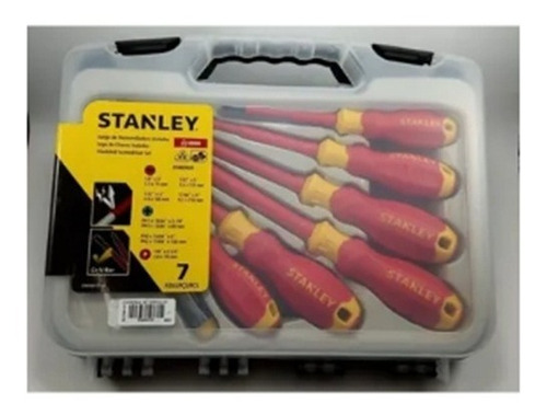 Juego Destornilladores Stanley Electrico 1000v 7 Pzas 65980