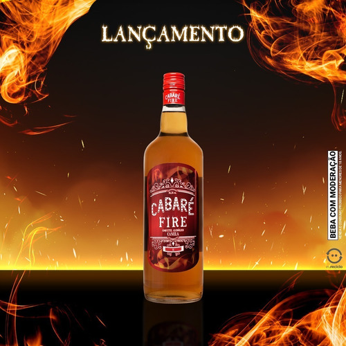Imagem 4 de 7 de Cachaça Cabaré Fire - 1 Litro Sabor Canela
