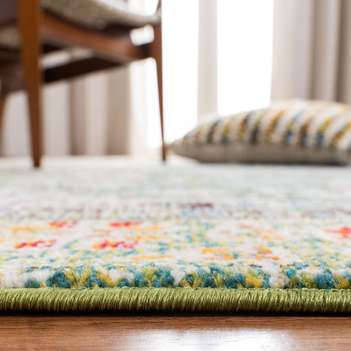 Alfombra De Pasillo 66 X 427 Cm Verde Turquesa Bohemia