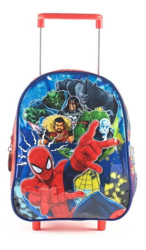 Mochila Spiderman De Carro 12¨6 Siniestros