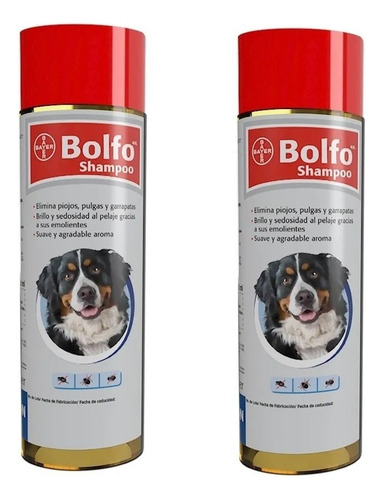 Bolfo Shampoo Antipulgas, Piojo, Garrapata Perro Gato 2 Pzs