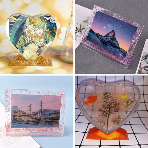 . Molde De Resina De Silicona De 3 Piezas Con Marco De