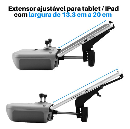 Imagem 1 de 6 de Suporte Extensor iPad Tablet Drone Mavic Air 2 Dji Mini 2 2s