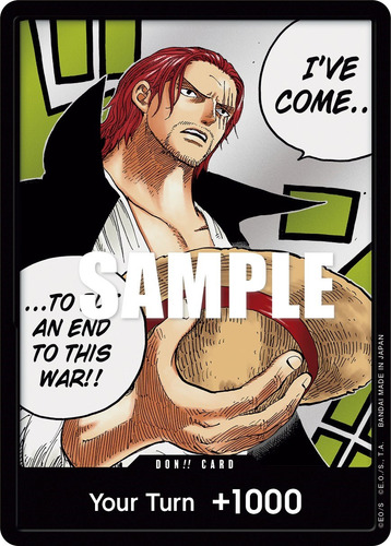 Don Card Shanks Carta One Piece Tcg Original+10 Cartas