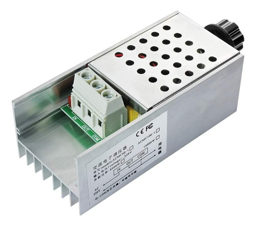 Dimmer 10-220v Ac10000w Regulador Controladora Con Caja 220v