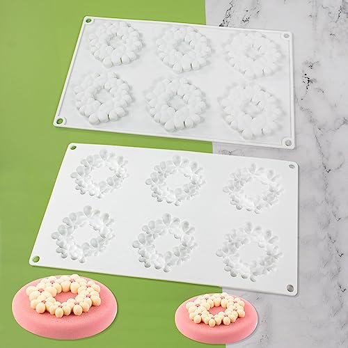 Molde De Silicona 3d Con Forma De Flor De 6 Cavidades Para H