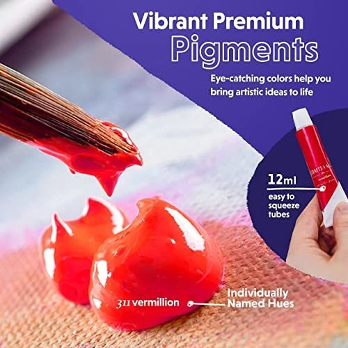Imagen 7 de 8 de 12 Colores De Pintura Artesanal De 12 Ml Para Madera Lienzo