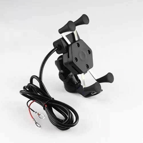 Soporte Celular Moto Con Cargador Usb Motoscba P