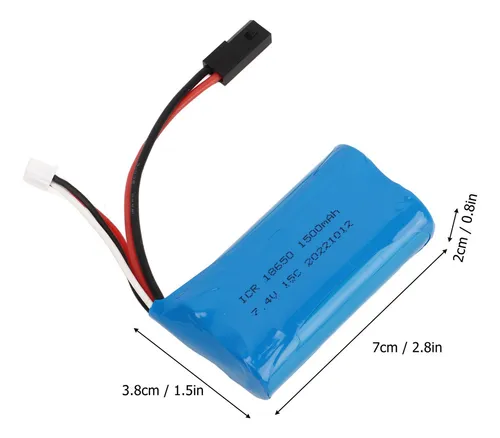 Batería De Litio Rc Car 18650 7.4v 1500mah 5500 Plug