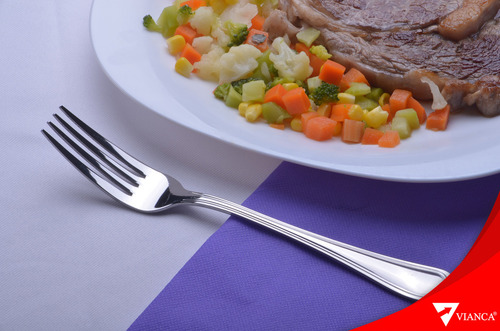 Tenedor De Mesa Europeo Vianca 12 Pz. Acero Inox. Aurora