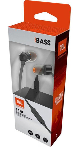 Fone De Ouvido Jbl In Ear - T110 Preto