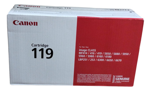 Toner Canon 119 Para Imageclass Mf5950dw,mf5960dn