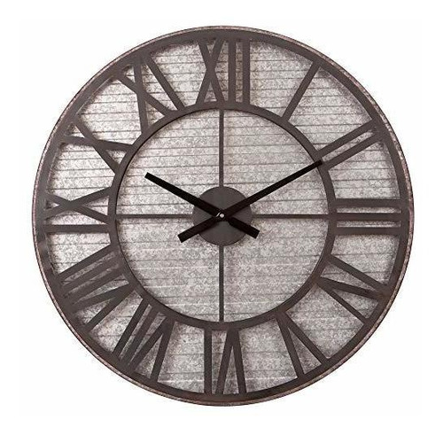 Reloj De Pared De Metal Galvanizado Rustico