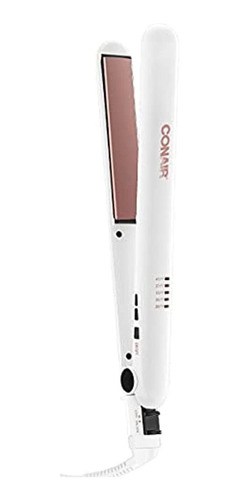 Conair Plancha Plana De Cerámica Doble, 1.0 in, Blanco/oro R