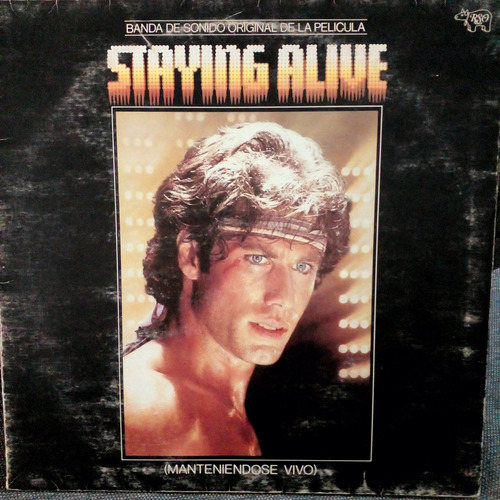 2 Vinilos Lote John Travolta Grase Staying Alive Impecables Estándar