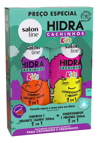 Salon Line Hidra Cachinhos Kids Kit Shamp E Cond 2em1 300ml