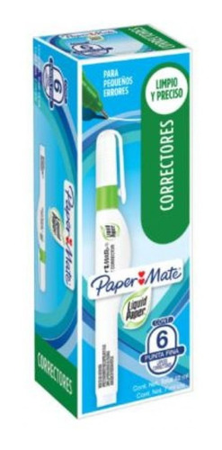 Pluma Correctora Liquid Paper Caja C/6pzas 43853 /vc