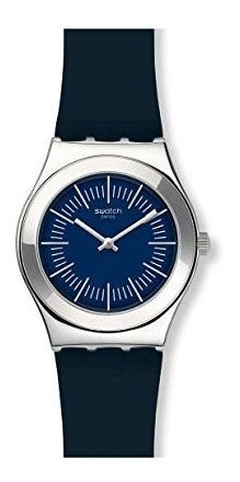 Reloj De Moda Swatch Palissade Yls202 Silver Rubber Swiss Qu