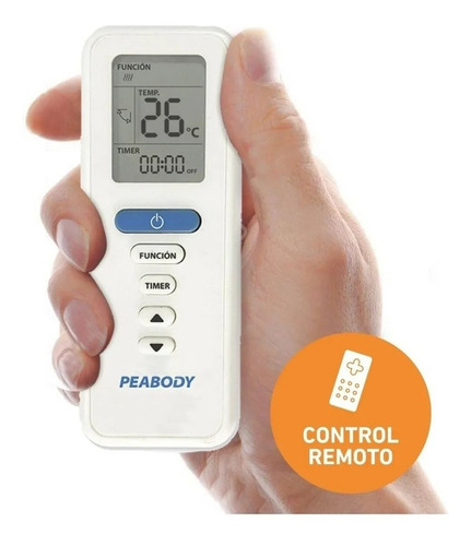 Imagen 6 de 7 de Caloventor Pared Peabody Pe-cvl20b Led Control Remoto