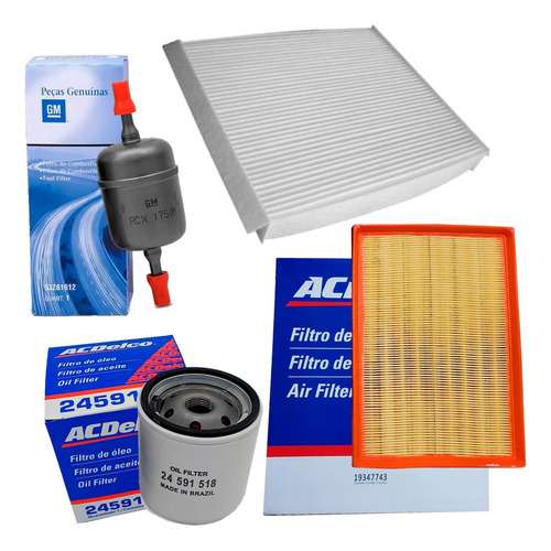 Kit 4 Filtro Aceite Nafta Aire A/a Chevrolet Meriva 1.8 2011