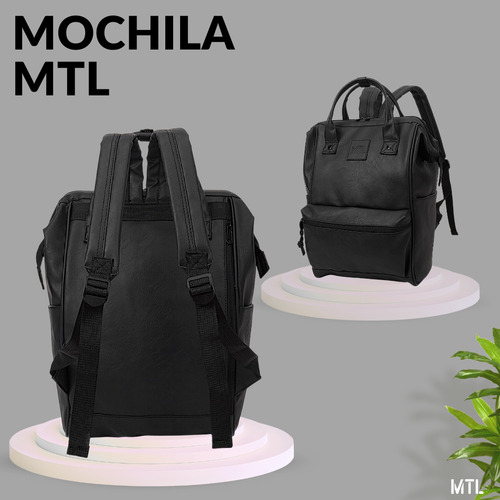 Mochila Boca De Pez Mtl Urbana Bolsillo Antirrobo Color Negro 17 Pulgadas Cuero Pu Resistente Reforzada Gran Capacidad Trabajo Estudio Viajes Seguridad Moderna Cómoda Liviana Duradera Multipropósito