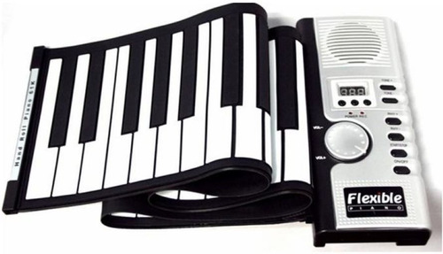 Piano Portátil Flexible Electronico Teclado Suave 61 Teclas