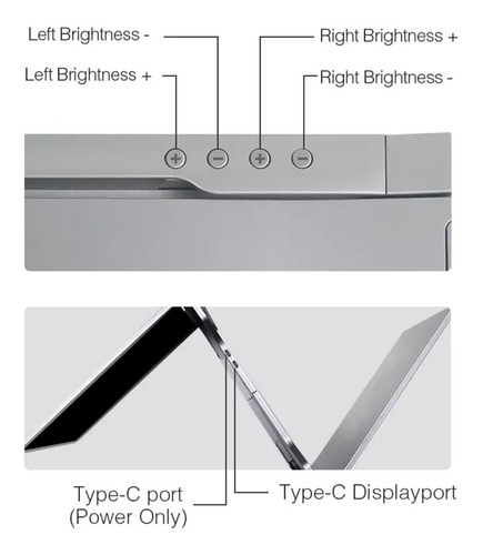 2 Pantallas Para Laptop Portátil Doble Monitor 15'' 1080p Hd