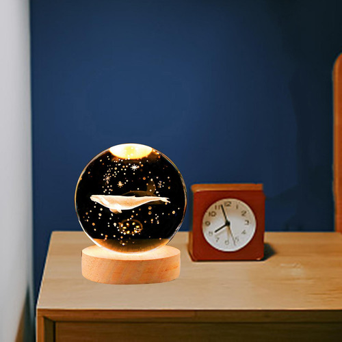 Bola De Cristal Creativa, Luz Nocturna, Lámpara Decorativa
