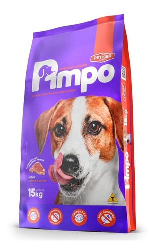 Ração Para Cães Premium Pimpo Cachorros Adultos - 15kg