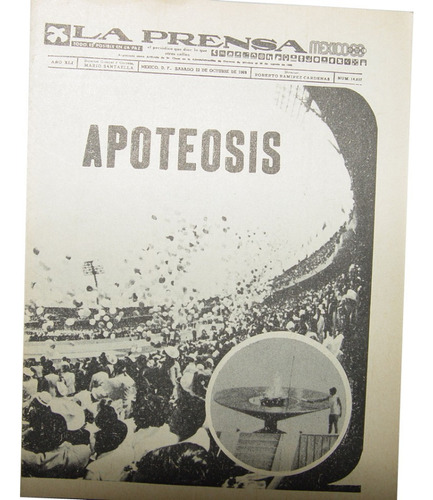 1 Periódico Mini La Prensa México 1968 Olimpiadas 