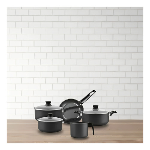 Conjunto De Panelas Antiaderente Panelux 5 Peças Grafite Kit