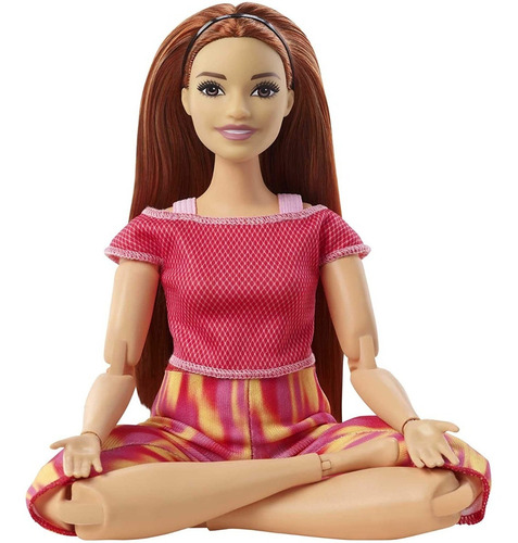 Barbie Fashion & Beauty Muñeca Día De Yoga Rojo Articulada 