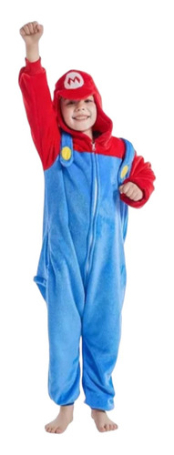 Pijama Kigurumi Mameluco Dinosaurio Mario Bross Niño Niña