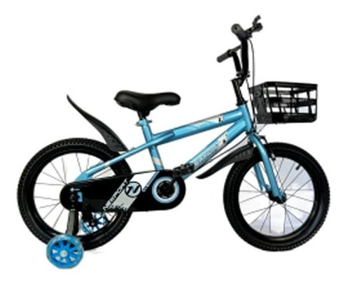 Bicicleta Infantil Rodado 12 C/canasto  Kb-2501-12celeste