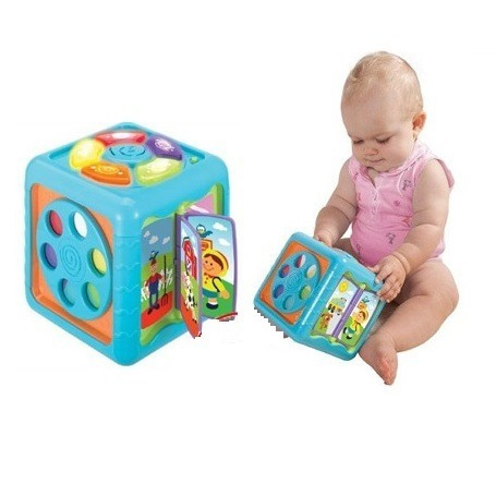 Imagen 4 de 7 de Cubo Musical Para Bebes Luz Y Sonido Winfun Mundo Manias