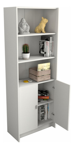 Estanteria Biblioteca Grande Con Puertas Melamina Everest