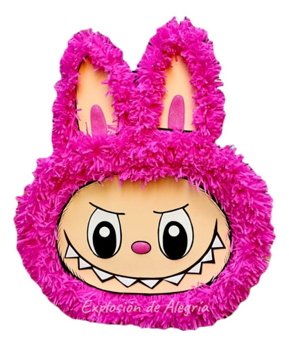 Piñata La Bubu, En Varios Colores Rosa, Marrón, Blanco, Celeste, Lila , Fucsia Y Violeta La Bubu Cabeza Labubu Medio