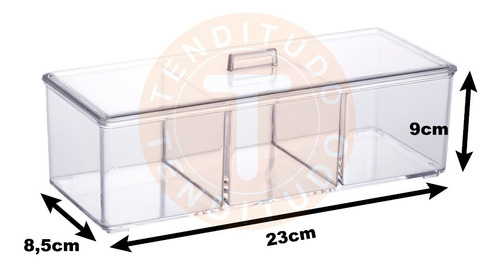 Imagem 2 de 4 de Organizador Acrílico De Cosméticos Porta Algodão E Cotonetes