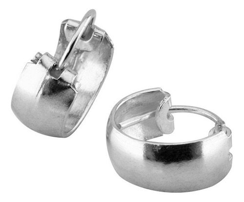 Aros Argollas Cubano Plata 925 Mujer Nena Novia