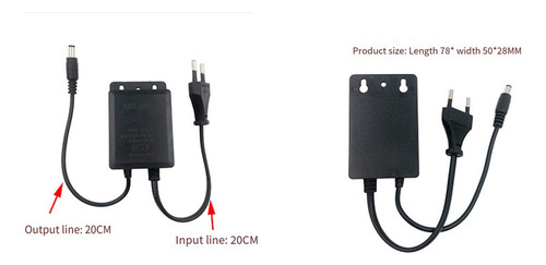 Adaptador De Corriente De 12 V, 2 A, Cámara Vigilancia El