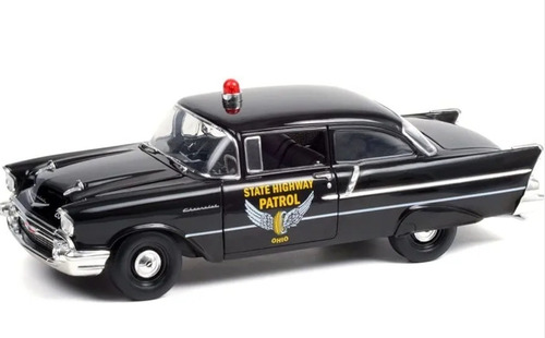 Chevrolet 150 Sedán 1957 - Patrulla. Highway 61, Escala 1/18 Negro