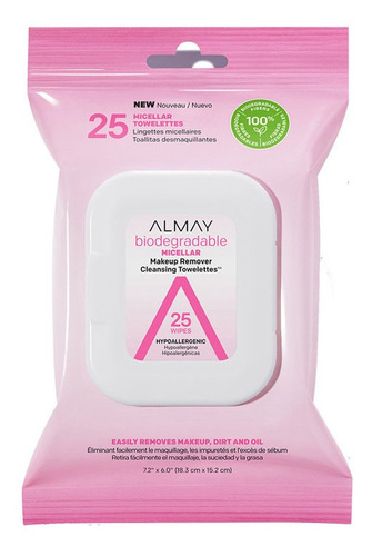 Toallas Desmaquillantes Almay Biodegradable Micellar