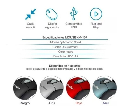 Mini Mouse Retractil Kolke Km 107 -$ 140 Ciudad De Maldonado