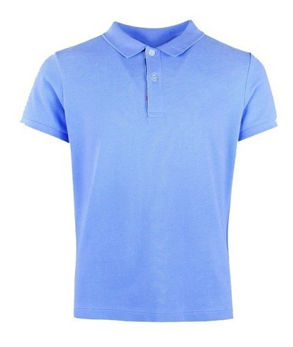 Chemise Azul Tela Piquet Escolar