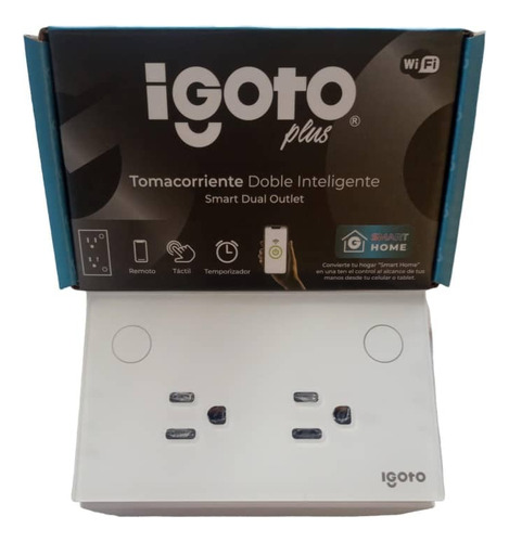 Tomacorrient Inteligente Wifi Doble C/tierra(alexa). Itwf105