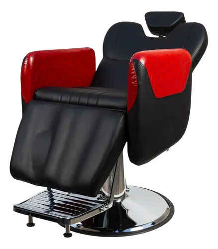 Sillon Barbero Barberia Sillon De Peluqueria Milan Con Rojo