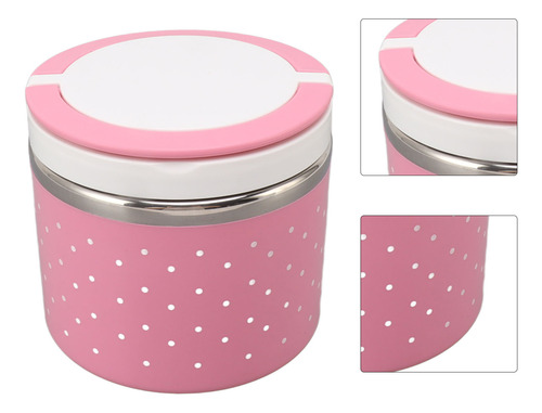 Almoço Redondo Isolado A Vácuo Rosa À Prova De Vazamento, Po